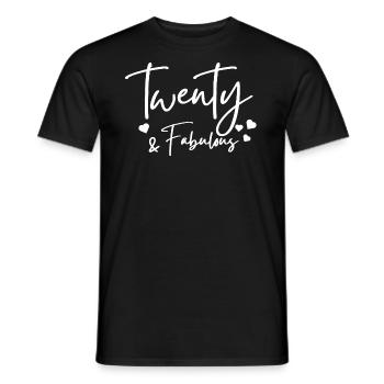 twenty fabulous - Men's T-Shirt - black - Front - AI Model Male 178 light (178cm)
