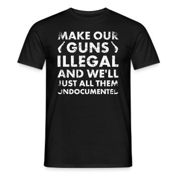 Rendre nos armes illégales et nous le ferons - T-shirt homme - noir - Devant - AI Model Male 178 light (178cm)