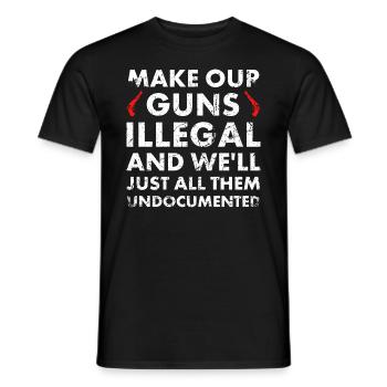 Rendre nos armes illégales et nous le ferons - T-shirt homme - noir - Devant - AI Model Male 178 light (178cm)