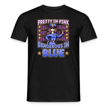 Law Enforcement Design for a Police Officer - Men's T-Shirt - black - Front - AI Model Male 178 light (178cm)