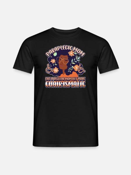 Handicap Wheelchair Design for an Amputation - Men's T-Shirt - black