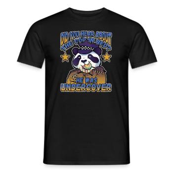 Conception de l’application de la loi pour un agent de police - T-shirt homme - noir - Devant - AI Model Male 178 light (178cm)