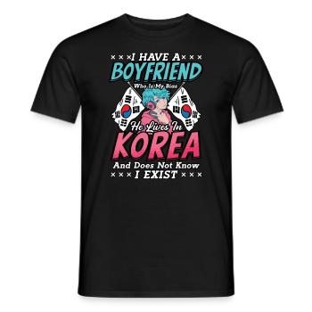 Design pop coréen pour un fan de mode K-Pop - T-shirt homme - noir - Devant - AI Model Male 178 light (178cm)