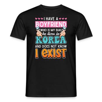 Design pop coréen pour un fan de mode K-Pop - T-shirt homme - noir - Devant - AI Model Male 178 light (178cm)