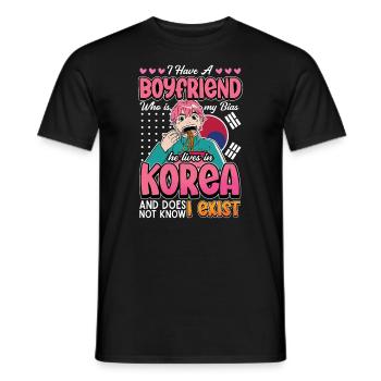 Design pop coréen pour un fan de mode K-Pop - T-shirt homme - noir - Devant - AI Model Male 178 light (178cm)