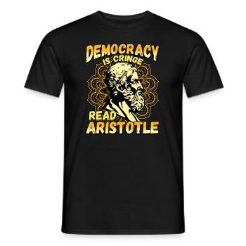 Conception de la mythologie grecque pour un philosophe grec - T-shirt homme - noir - Devant - AI Model Male 178 light (178cm)