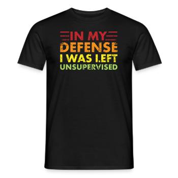 Rétro pour ma défense je suis devenu - T-shirt homme - noir - Devant - AI Model Male 178 light (178cm)