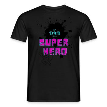 Super Hero Dad - Männer T-Shirt - Schwarz - Vorne - AI Model Male 178 light (178cm)