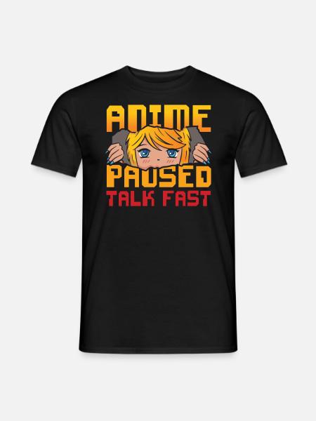 Anime Paused Quick Design Pour - T-shirt homme - noir