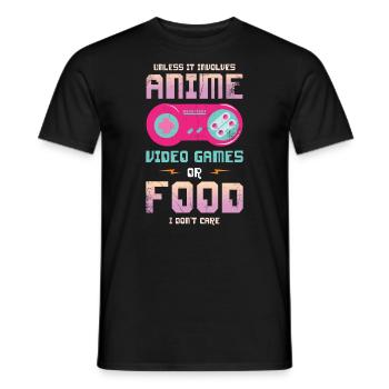 Es Sei Denn, Es Handelt Sich Um Anime-videospiele - Männer T-Shirt - Schwarz - Vorne - AI Model Male 178 light (178cm)
