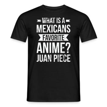 Qu’est-ce qu’un anime mexicain préféré? Juan Pièce - T-shirt homme - noir - Devant - AI Model Male 178 light (178cm)