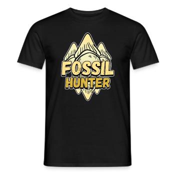Fossil Tooth Collector Design for a Shark Fossil - Men's T-Shirt - black - Front - AI Model Male 178 light (178cm)