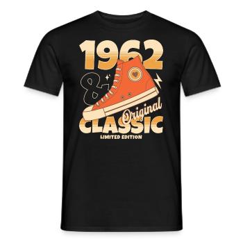 Original Retro Sneakers 1962 60 Years Anniversary - Men's T-Shirt - black - Front - AI Model Male 178 light (178cm)