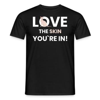 Aimez la peau de vous pour Sphynx Cat - T-shirt homme - noir - Devant - AI Model Male 178 light (178cm)