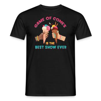 Game of Cones est le meilleur spectacle de tous les temps pour - T-shirt homme - noir - Devant - AI Model Male 178 light (178cm)