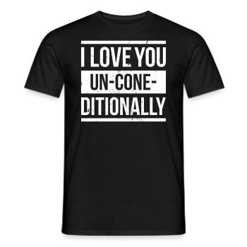 I Love You Un-cone-diditional For Frozen Sweet Fan - Men's T-Shirt - black - Front - AI Model Male 178 light (178cm)