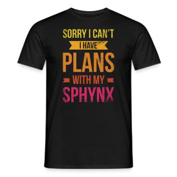 Sorry, I can't make plans with my - Men's T-Shirt - black - Front - AI Model Male 178 light (178cm)