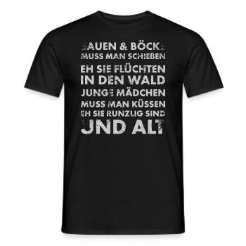 Jäger und Schürzenjäger Design mit lustigem Spruch - Männer T-Shirt - Schwarz - Vorne - AI Model Male 178 light (178cm)