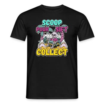 Conception de collecteur de dents fossiles pour un fossile de requin - T-shirt homme - noir - Devant - AI Model Male 178 light (178cm)