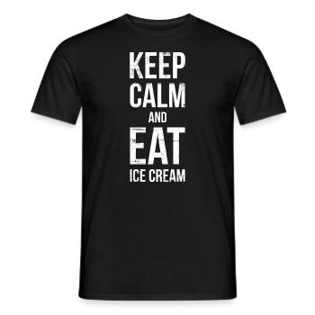 Restez calme et mangez de la crème glacée pour les amateurs de bonbons surgelés - T-shirt homme - noir - Devant - AI Model Male 178 light (178cm)
