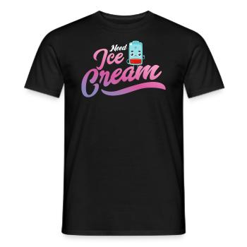 Besoin de crème glacée pour frozen sweet fan - T-shirt homme - noir - Devant - AI Model Male 178 light (178cm)