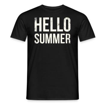 Hallo Sommer-eiscreme-design Für Gefrorene - Männer T-Shirt - Schwarz - Vorne - AI Model Male 178 light (178cm)