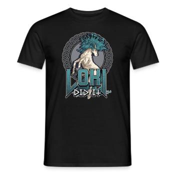 Norse Viking Mythology Design for Viking Warriors - Men's T-Shirt - black - Front - AI Model Male 178 light (178cm)