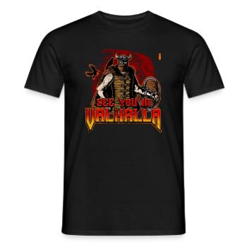 Norse Viking Mythology Design for Viking Warriors - Men's T-Shirt - black - Front - AI Model Male 178 light (178cm)