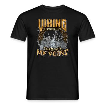 Norse Viking Mythology Design for Viking Warriors - Men's T-Shirt - black - Front - AI Model Male 178 light (178cm)