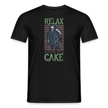 Relax, I'm just here for the - Men's T-Shirt - black - Front - AI Model Male 178 light (178cm)