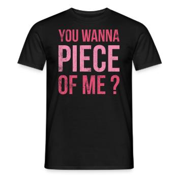 Tu veux un morceau de moi pour les fans de pâtisserie ou de pâtisserie - T-shirt homme - noir - Devant - AI Model Male 178 light (178cm)