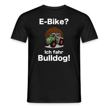 E-Bike ? Ich fahr Bulldog - Männer T-Shirt - Schwarz - Vorne - AI Model Male 178 light (178cm)