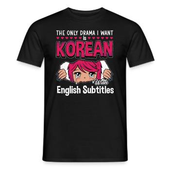 Design pop coréen pour un fan de mode K-Pop - T-shirt homme - noir - Devant - AI Model Male 178 light (178cm)