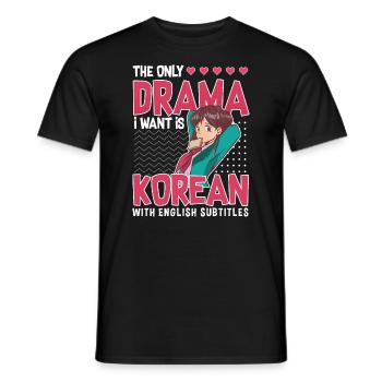 Design pop coréen pour un fan de mode K-Pop - T-shirt homme - noir - Devant - AI Model Male 178 light (178cm)