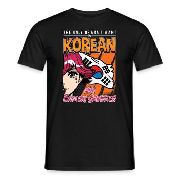 Design pop coréen pour un fan de mode K-Pop - T-shirt homme - noir - Devant - AI Model Male 178 light (178cm)