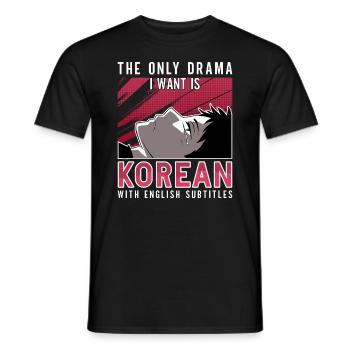 Design pop coréen pour un fan de mode K-Pop - T-shirt homme - noir - Devant - AI Model Male 178 light (178cm)