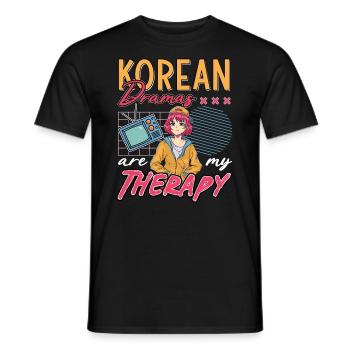 Design pop coréen pour un fan de mode K-Pop - T-shirt homme - noir - Devant - AI Model Male 178 light (178cm)