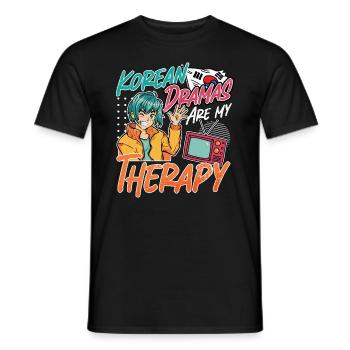Design pop coréen pour un fan de mode K-Pop - T-shirt homme - noir - Devant - AI Model Male 178 light (178cm)