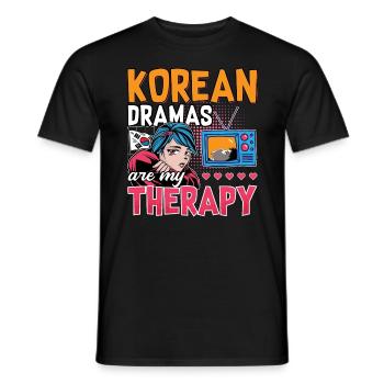 Design pop coréen pour un fan de mode K-Pop - T-shirt homme - noir - Devant - AI Model Male 178 light (178cm)