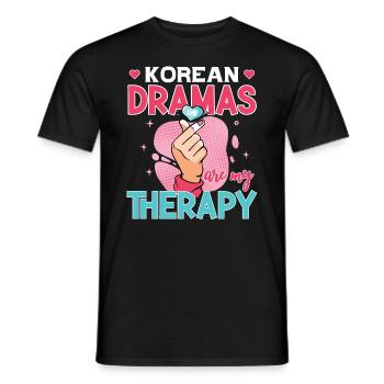 Design pop coréen pour un fan de mode K-Pop - T-shirt homme - noir - Devant - AI Model Male 178 light (178cm)