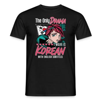 Design pop coréen pour un fan de mode K-Pop - T-shirt homme - noir - Devant - AI Model Male 178 light (178cm)