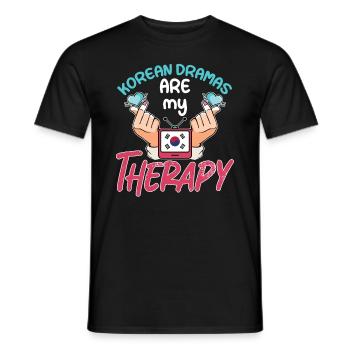 Design pop coréen pour un fan de mode K-Pop - T-shirt homme - noir - Devant - AI Model Male 178 light (178cm)