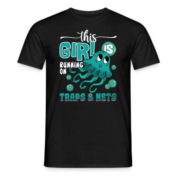 Marine Science Design for an Ocean Student - Men's T-Shirt - black - Front - AI Model Male 178 light (178cm)