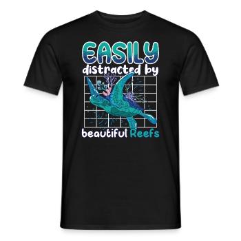 Marine Science Design for an Ocean Student - Men's T-Shirt - black - Front - AI Model Male 178 light (178cm)