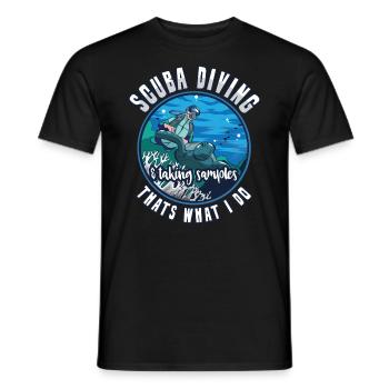 Marine Science Design for an Ocean Student - Men's T-Shirt - black - Front - AI Model Male 178 light (178cm)