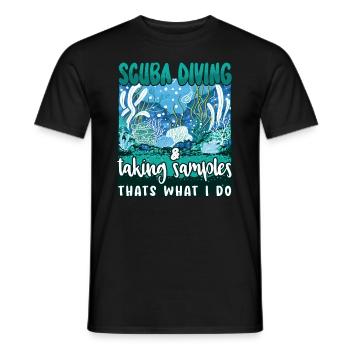 Marine Science Design for an Ocean Student - Men's T-Shirt - black - Front - AI Model Male 178 light (178cm)