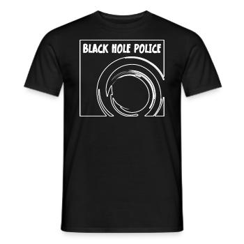 James Webb Space Telescope Black Hole Police - Männer T-Shirt - Schwarz - Vorne - AI Model Male 178 light (178cm)