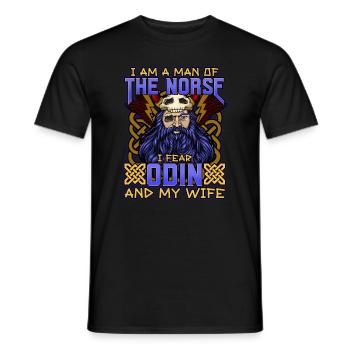 Norse Viking Mythology Design for Viking Warriors - Männer T-Shirt - Schwarz - Vorne - AI Model Male 178 light (178cm)