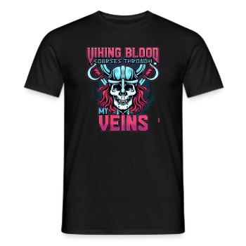 Conception de la mythologie viking nordique pour les guerriers vikings - T-shirt homme - noir - Devant - AI Model Male 178 light (178cm)