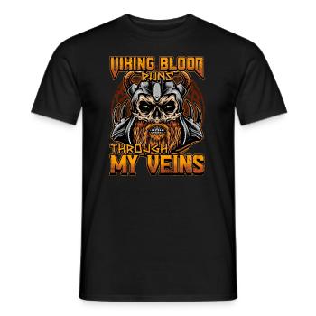 Conception de la mythologie viking nordique pour les guerriers vikings - T-shirt homme - noir - Devant - AI Model Male 178 light (178cm)